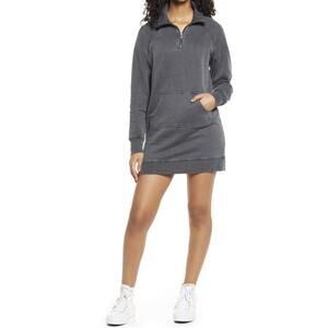 BP. . Fleece Quarter Zip Dress In Washed Grey women dress tunic size XXS A003135